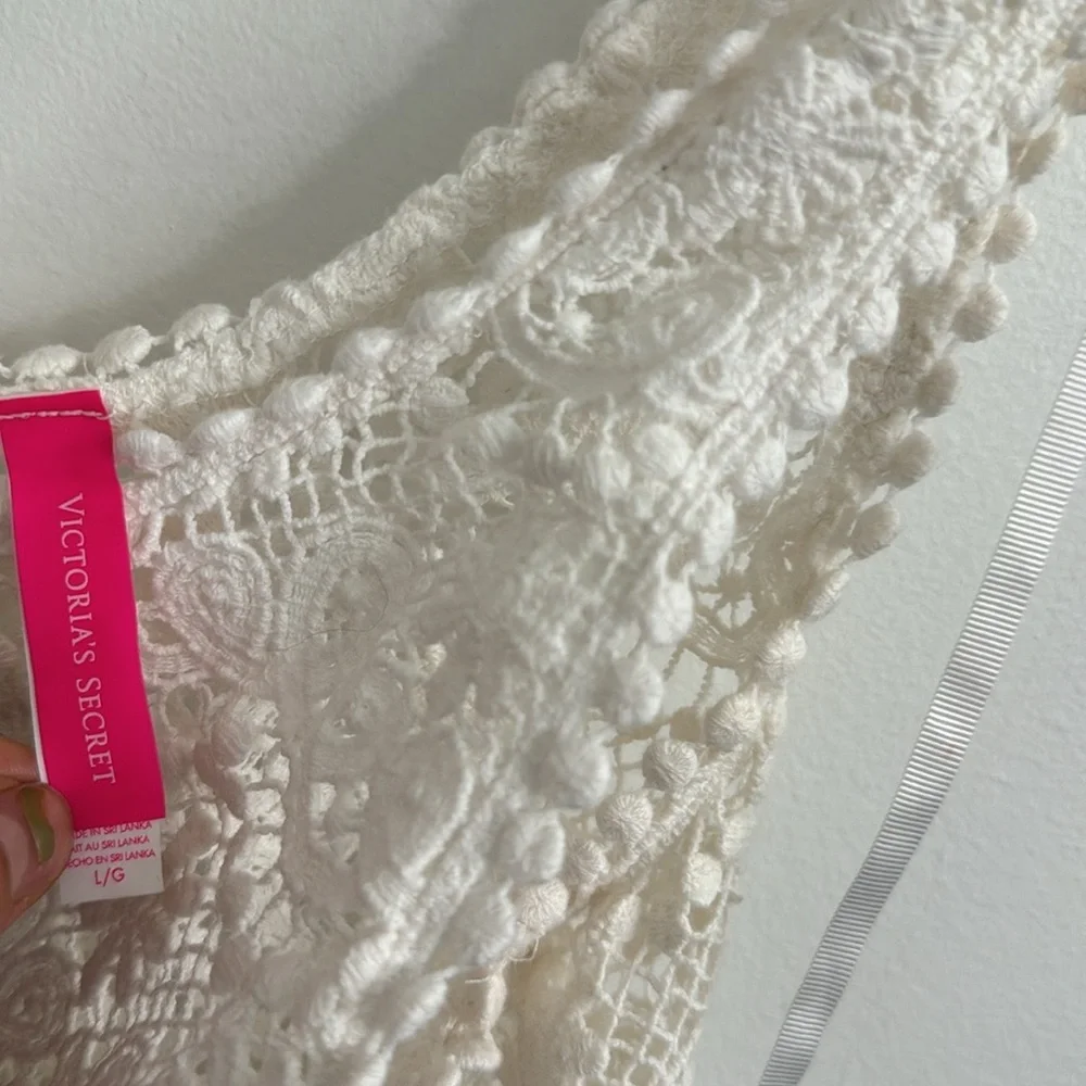 Victorias Secret Beach Sexy White Crochet Swim
Coverup sz L - Picture 3 of 8